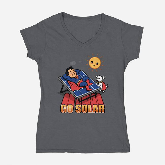 Go Solar-Womens-V-Neck-Tee-Boggs Nicolas
