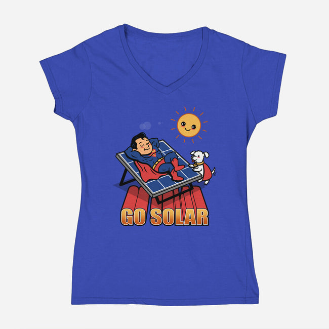 Go Solar-Womens-V-Neck-Tee-Boggs Nicolas