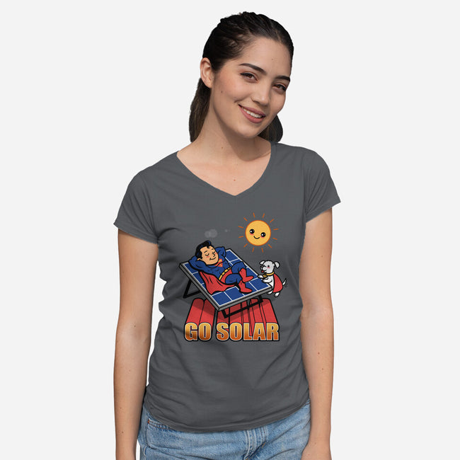 Go Solar-Womens-V-Neck-Tee-Boggs Nicolas