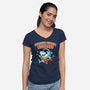 Certified Summer Lifeguard-Womens-V-Neck-Tee-Lorets