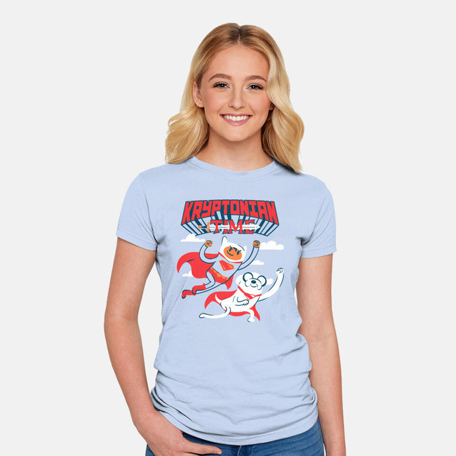 Kryptonian Time-Womens-Fitted-Tee-estudiofitas