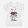 Calmly Panicking-Womens-V-Neck-Tee-koalastudio