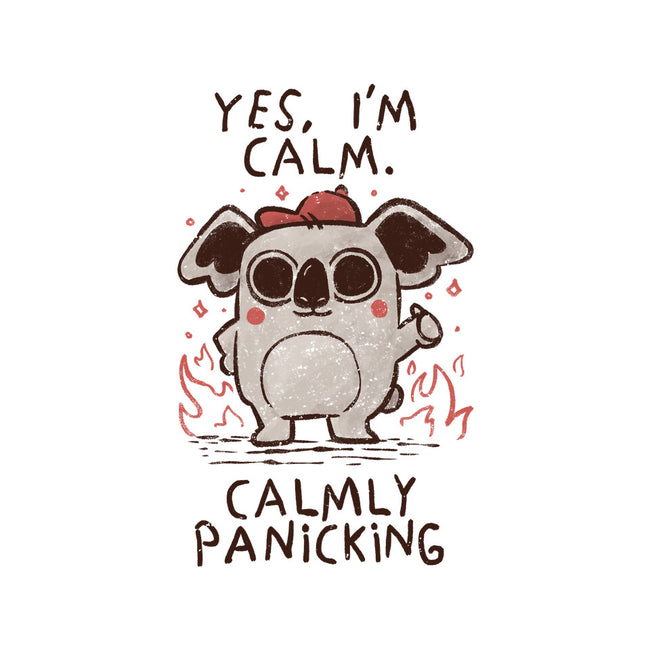 Calmly Panicking-Youth-Crew Neck-Sweatshirt-koalastudio