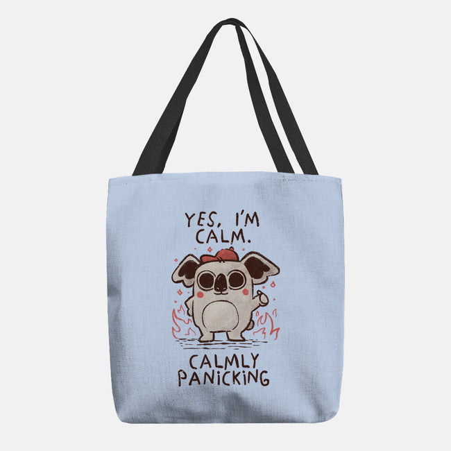 Calmly Panicking-None-Basic Tote-Bag-koalastudio