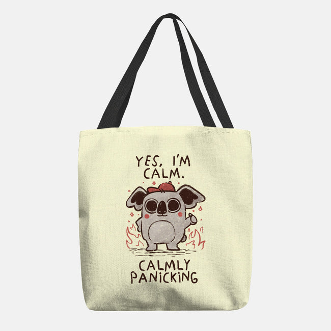 Calmly Panicking-None-Basic Tote-Bag-koalastudio