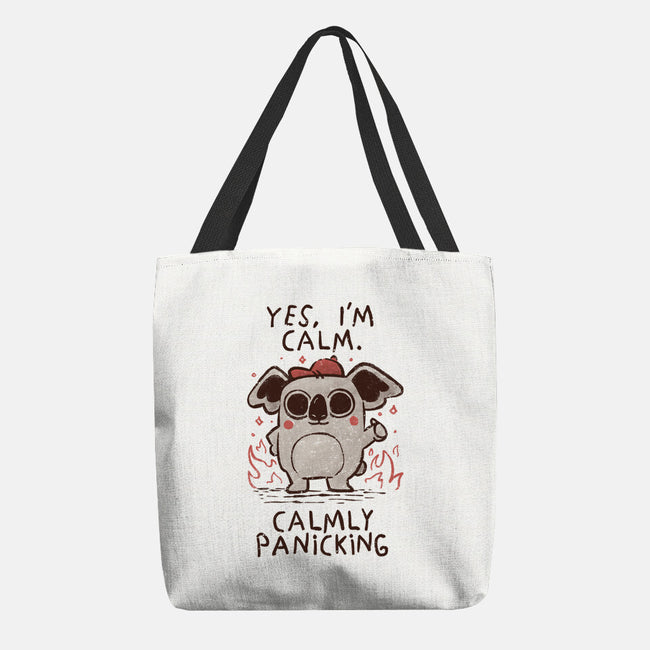 Calmly Panicking-None-Basic Tote-Bag-koalastudio