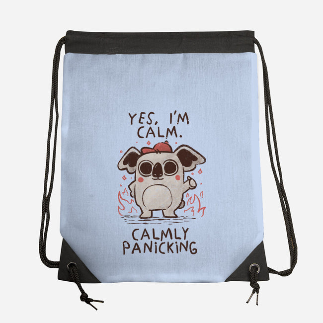 Calmly Panicking-None-Drawstring-Bag-koalastudio