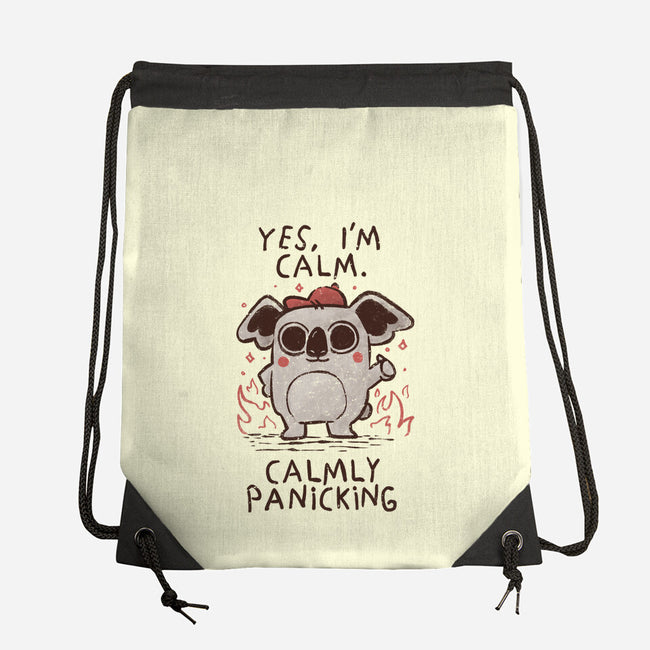 Calmly Panicking-None-Drawstring-Bag-koalastudio