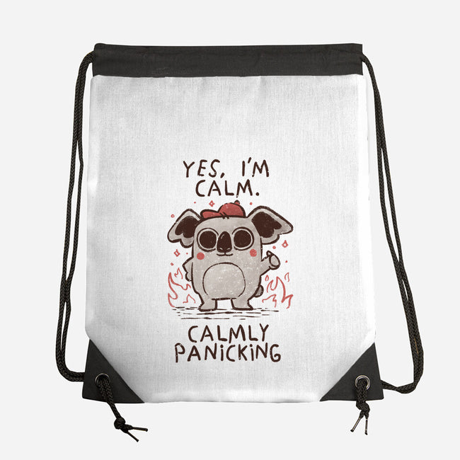 Calmly Panicking-None-Drawstring-Bag-koalastudio