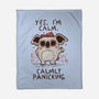 Calmly Panicking-None-Fleece-Blanket-koalastudio
