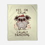 Calmly Panicking-None-Fleece-Blanket-koalastudio