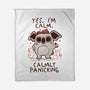 Calmly Panicking-None-Fleece-Blanket-koalastudio