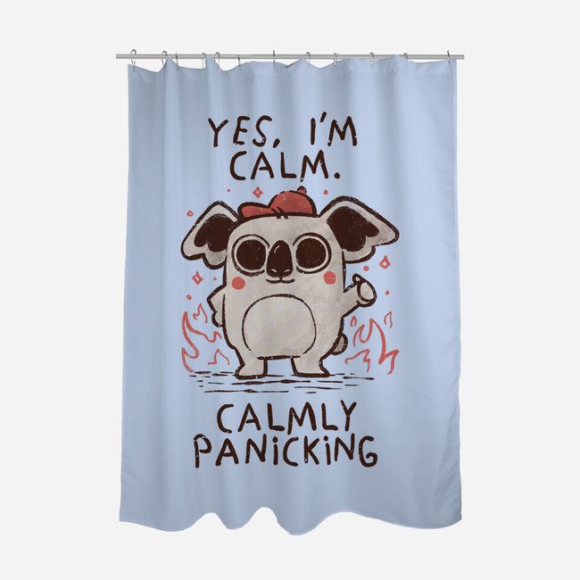 Calmly Panicking-None-Polyester-Shower Curtain-koalastudio