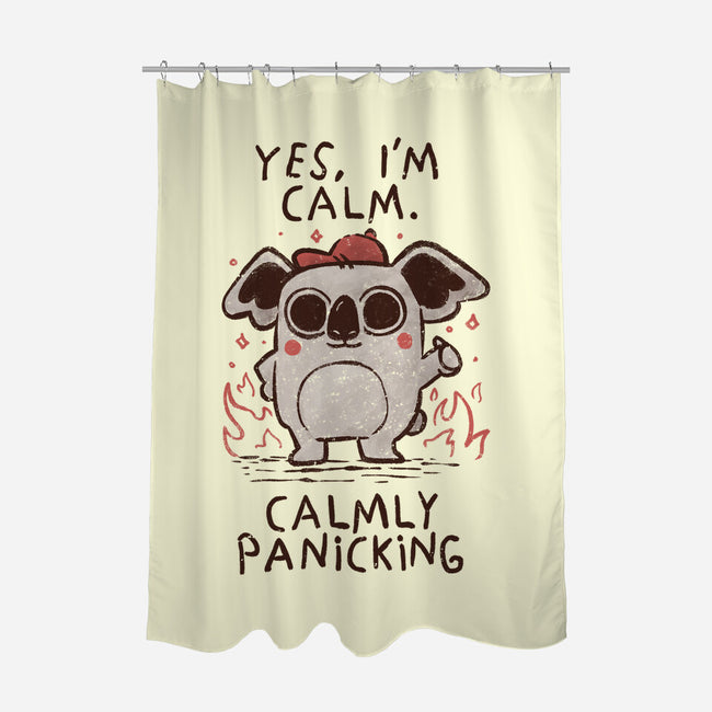 Calmly Panicking-None-Polyester-Shower Curtain-koalastudio