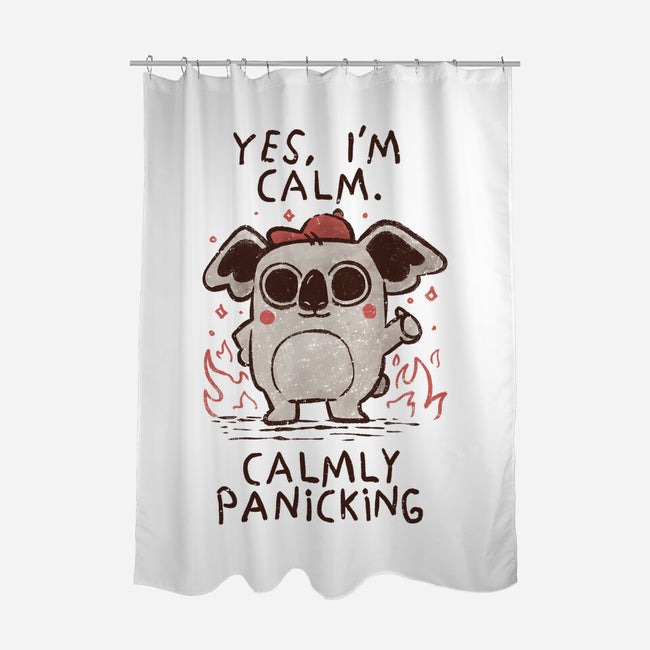 Calmly Panicking-None-Polyester-Shower Curtain-koalastudio
