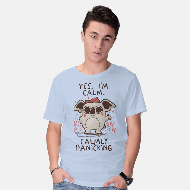 Calmly Panicking-Mens-Basic-Tee-koalastudio