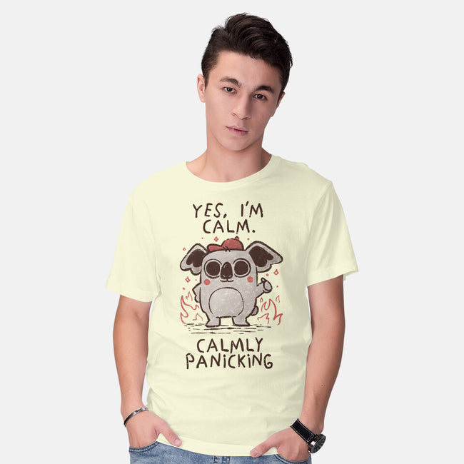Calmly Panicking-Mens-Basic-Tee-koalastudio