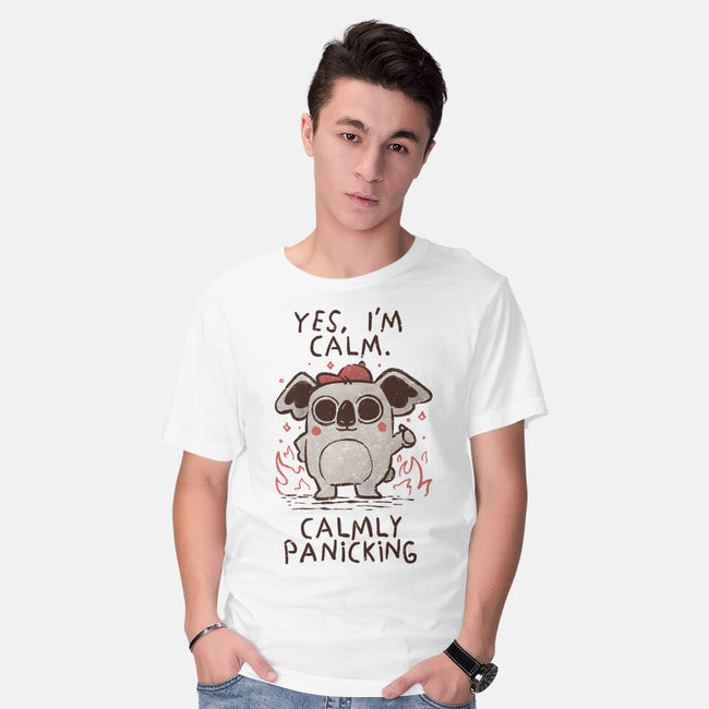 Calmly Panicking-Mens-Basic-Tee-koalastudio