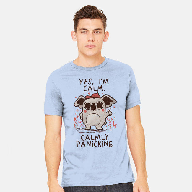 Calmly Panicking-Mens-Heavyweight-Tee-koalastudio