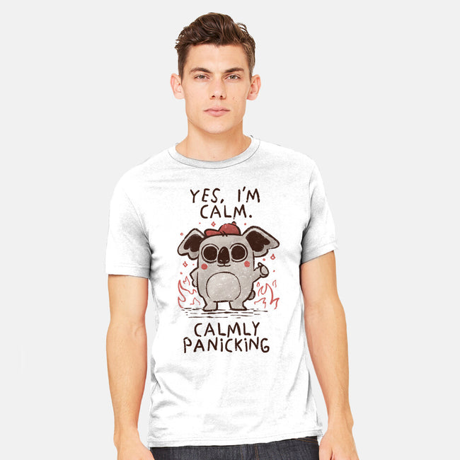Calmly Panicking-Mens-Heavyweight-Tee-koalastudio