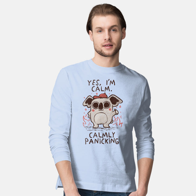 Calmly Panicking-Mens-Long Sleeved-Tee-koalastudio