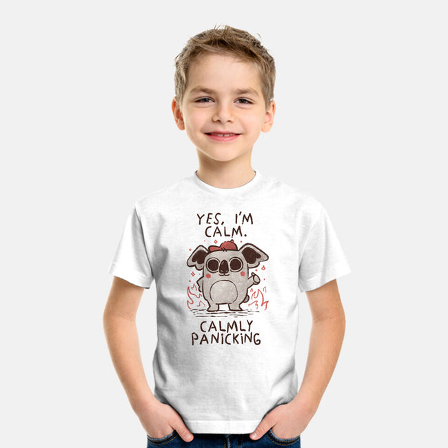 Calmly Panicking-Youth-Basic-Tee-koalastudio