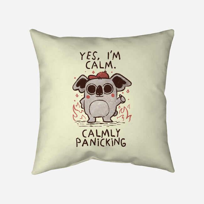 Calmly Panicking-None-Removable Cover w Insert-Throw Pillow-koalastudio