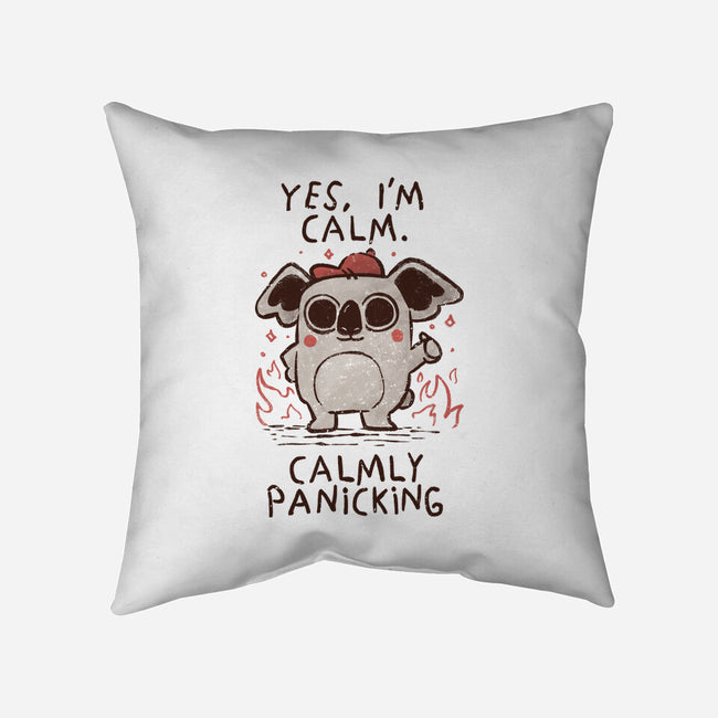 Calmly Panicking-None-Removable Cover w Insert-Throw Pillow-koalastudio
