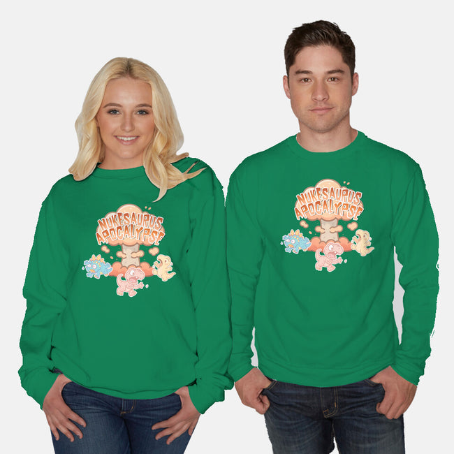 NukeSaurus Apocalypse-Unisex-Crew Neck-Sweatshirt-Lorets