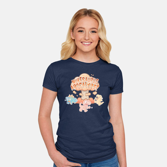 NukeSaurus Apocalypse-Womens-Fitted-Tee-Lorets