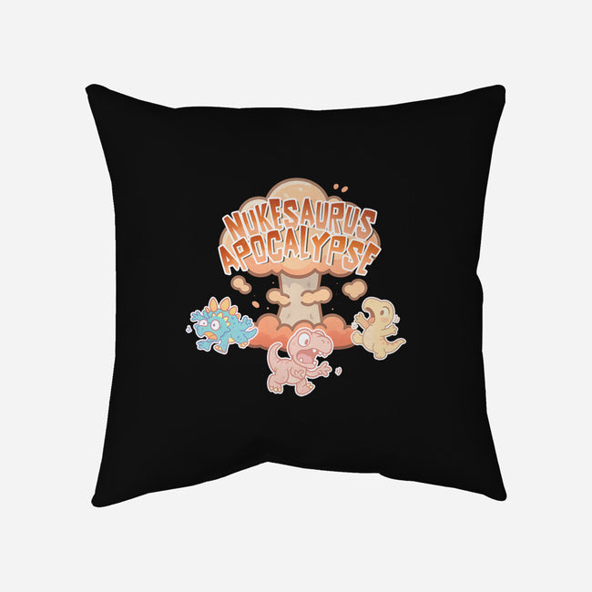 NukeSaurus Apocalypse-None-Removable Cover w Insert-Throw Pillow-Lorets