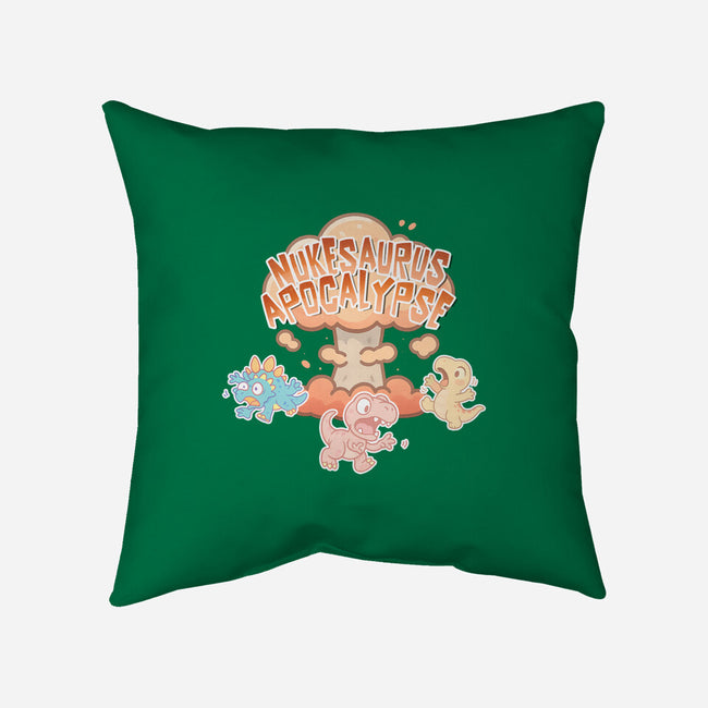 NukeSaurus Apocalypse-None-Removable Cover w Insert-Throw Pillow-Lorets