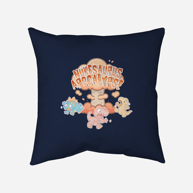 NukeSaurus Apocalypse-None-Removable Cover w Insert-Throw Pillow-Lorets
