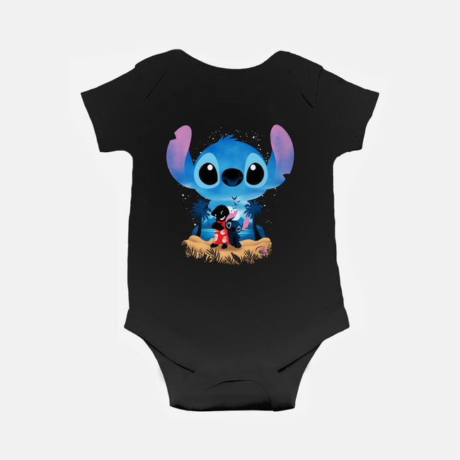 Stitch Beach Illusion-Baby-Basic-Onesie-Dixie Z