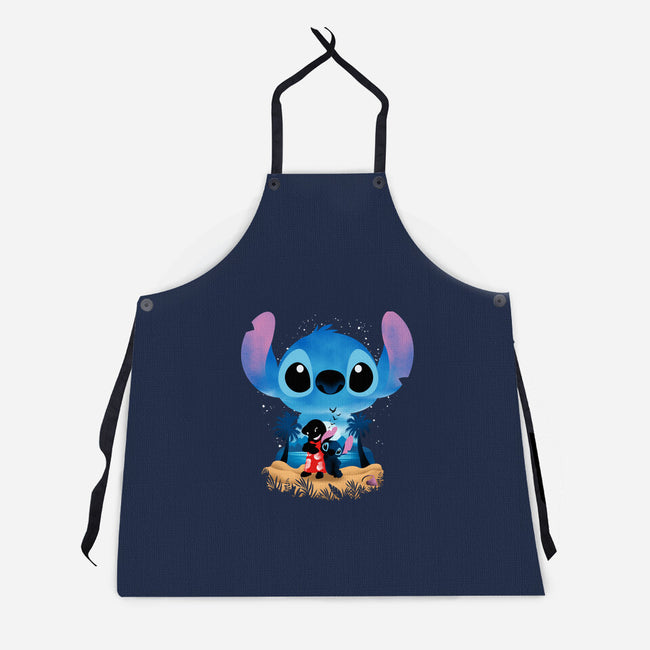 Stitch Beach Illusion-Unisex-Kitchen-Apron-Dixie Z