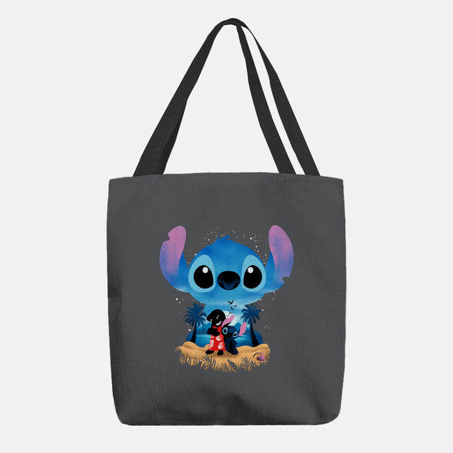 Stitch Beach Illusion-None-Basic Tote-Bag-Dixie Z