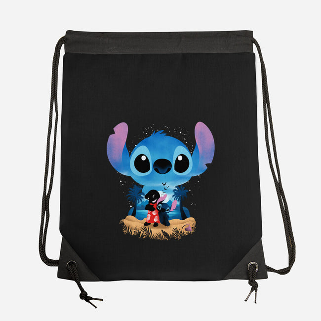 Stitch Beach Illusion-None-Drawstring-Bag-Dixie Z