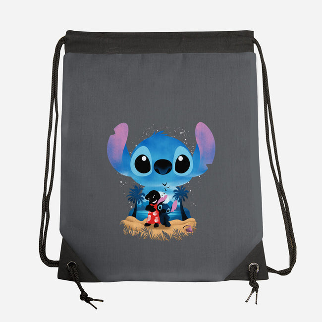 Stitch Beach Illusion-None-Drawstring-Bag-Dixie Z
