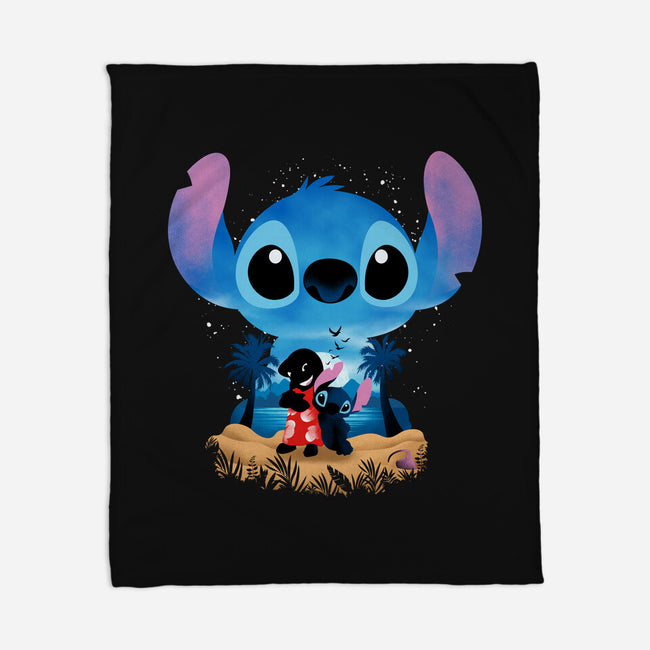 Stitch Beach Illusion-None-Fleece-Blanket-Dixie Z