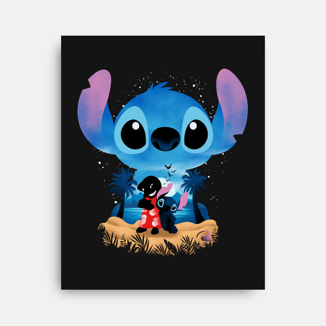 Stitch Beach Illusion-None-Stretched-Canvas-Dixie Z