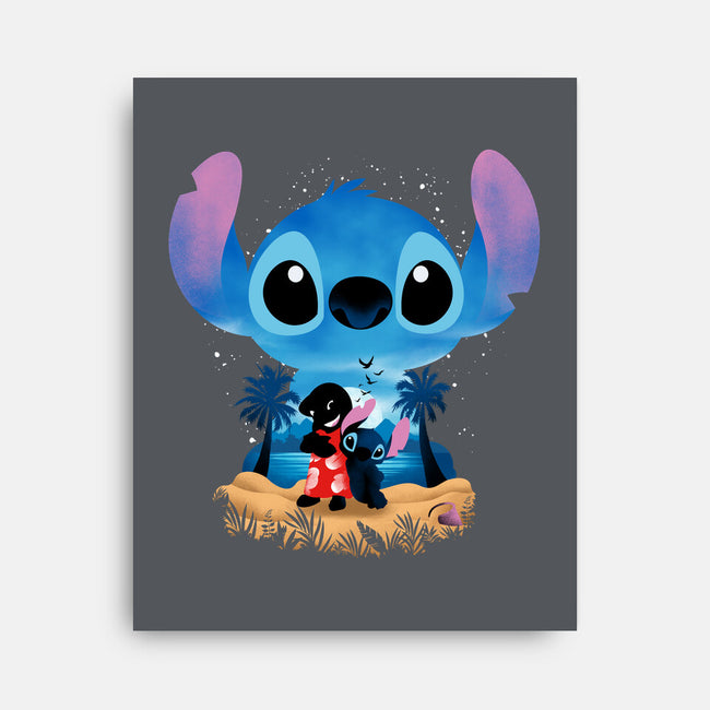Stitch Beach Illusion-None-Stretched-Canvas-Dixie Z