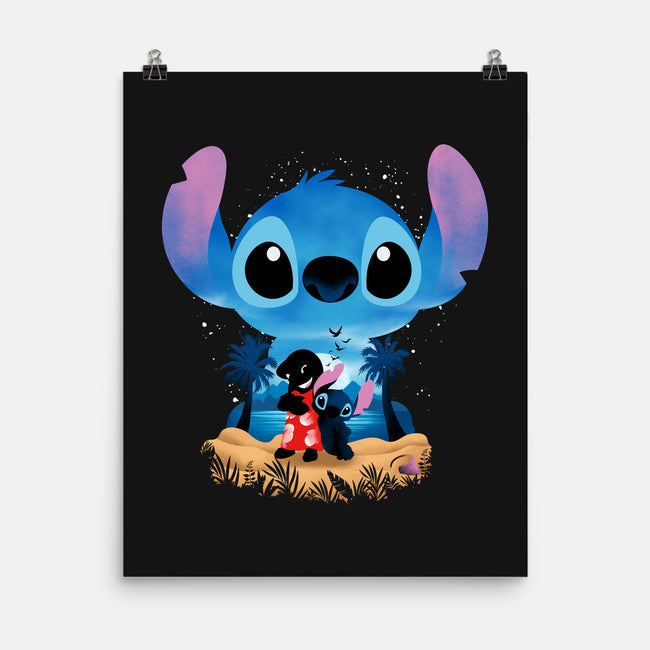 Stitch Beach Illusion-None-Matte-Poster-Dixie Z