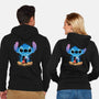 Stitch Beach Illusion-Unisex-Zip-Up-Sweatshirt-Dixie Z