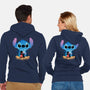 Stitch Beach Illusion-Unisex-Zip-Up-Sweatshirt-Dixie Z