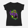 Lord Skeleton-Womens-V-Neck-Tee-spoilerinc
