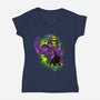 Lord Skeleton-Womens-V-Neck-Tee-spoilerinc