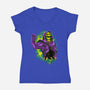 Lord Skeleton-Womens-V-Neck-Tee-spoilerinc