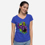 Lord Skeleton-Womens-V-Neck-Tee-spoilerinc