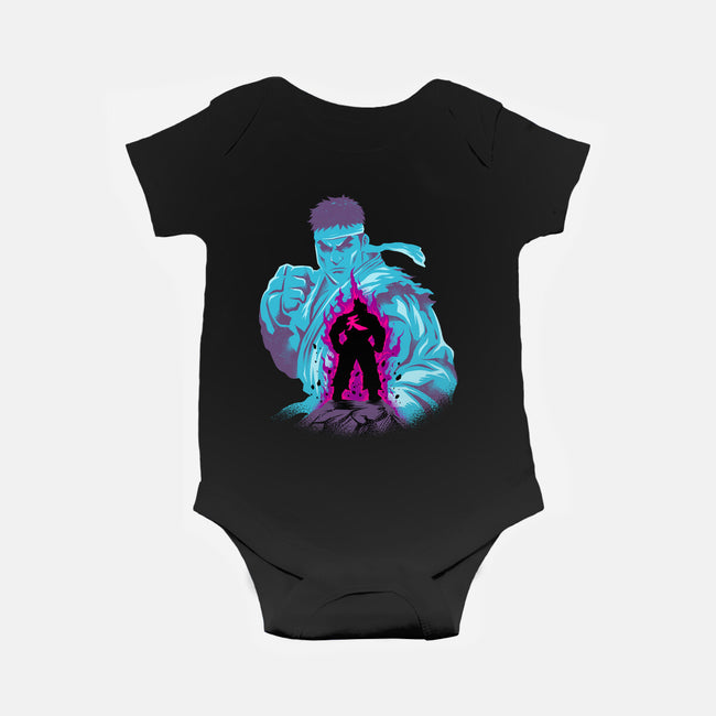 Fighting The Demon-Baby-Basic-Onesie-spoilerinc