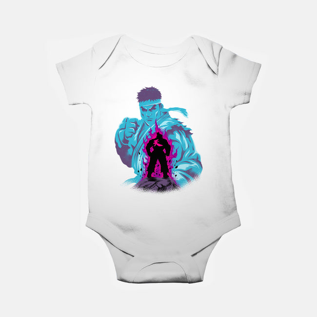 Fighting The Demon-Baby-Basic-Onesie-spoilerinc